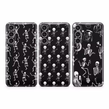 Skeletons Phone Case Gothic Cute Pattern cover fit for Samsung S26 S25 S24 S23 S22 Plus Ultra FE S10 Galaxy Note 20 A16 A17 A57 A56 A16 A25