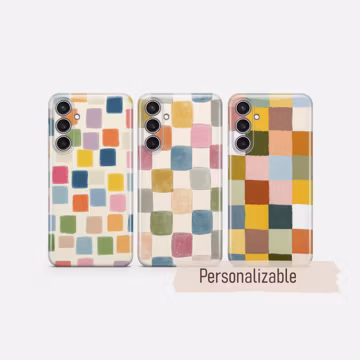 Colorful Checkered Phone case Squares cover fit for Samsung S26 S25 S24 S23 S22 Plus Ultra FE S10 Galaxy Note 20 A16 A17 A57 A56 A16 A25 A05