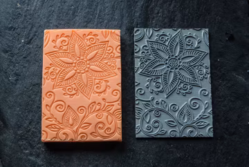 Texture mat 6 Flowers, soap stamp, clay stamp, ink stamp, clay stamp, jewelry stamp, polymer clay stamp, gel printing, ink stamp