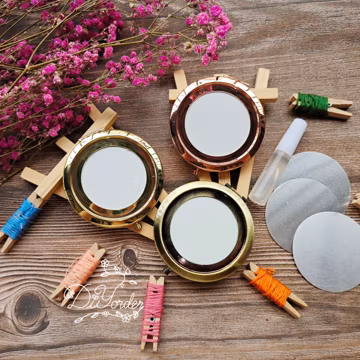 Embroidery Pocket Mirror Kit: DIY Stitch Gift