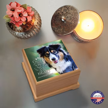 UV-Printed Cremation Keepsake Urn for Animal Ashes | Dog Urn for Ashes | Cat Urn for Ashes | Dog Memorial Gifts | Cat Memorial Gifts