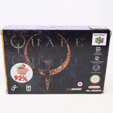 Vintage 1998 90s Nintendo 64 N64 Quake Cartridge Video Game Boxed Pal Version 2 Players