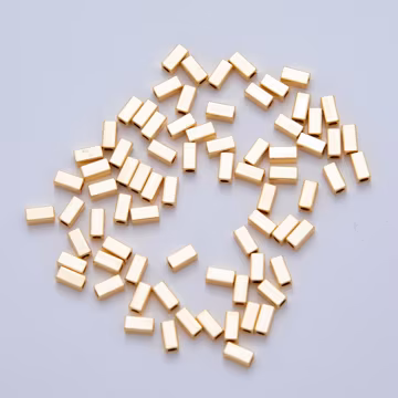 18K Gold Filled 2.5mm Thin Rectangular Bead Spacer Set by 10 Pieces | B750