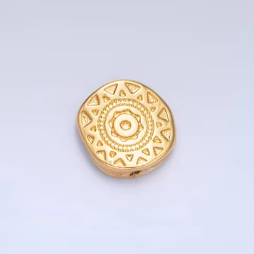 Minimal geometric sun design 24k gold filled bead | b-144