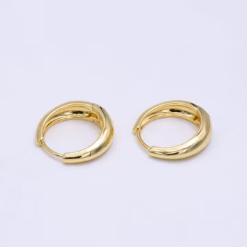 Gold thick huggie hoop earrings set, gold filled hoop earrings,dainty hoop earrings, gold huggie hoop, chunky gold hoop, round hoop, p-185