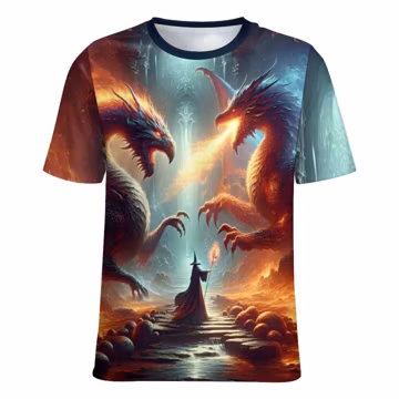 Epic Fire Dragons T-Shirt for Sale by Swaggy Shirts on Etsy, Fantasy Dragon Tee, Mythical Dragon Shirt, Dragon Lover Gift, Cute Animal Shirt