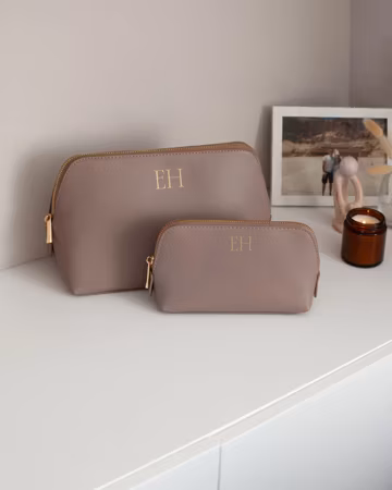 Personalised monogram cosmetic bag, custom makeup bag, personalized gift for her, personalised gift for bridesmaid, makeup organiser, gift