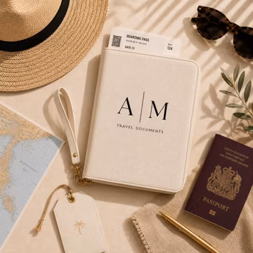 Personalised Family Travel Organiser, Holiday Organiser, Travel Gift, Travel Wallet, Passport Holder, Travel Document Folder, Personalised