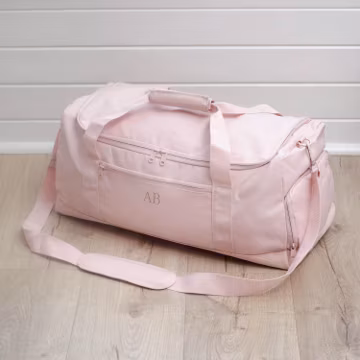 Personalised monogram training gym bag, custom duffel bag, weekend away bag, cabin bag for travelling, overnight bag, fathers day holdall