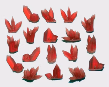 Resin Crystals Bits - Last Stand Crystal Garden CRY003 - Crystals Translucent Red - Small - for use with Warhammer, D&D
