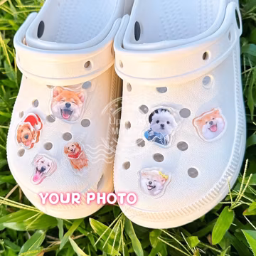 Custom Pet Photo Shoe Charms: Personalized Acrylic Shoe Decoration