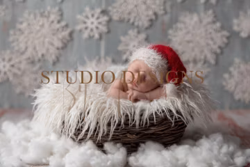 Newborn Christmas Digital Background, Baby Xmas Digital Backdrop, Christmas Photography Overlay, Snowflake Overlay Photoshop composite