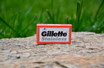Vintage Gillette Double Edge Safety Razor Blades - 5 Count, Made in USA
