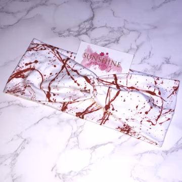 Blood splatter twist turban headband- Halloween headbands-knotted headbands-crime scene-hair accessories-