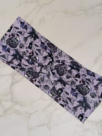 Summer skeleton beach themed headband-soft and stretchy headband