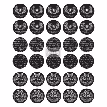 Small Furniture Transfers CURSIVE LETTERs *RETIRED* (White on Black), Redesign with Prima, DIY Knob Applique