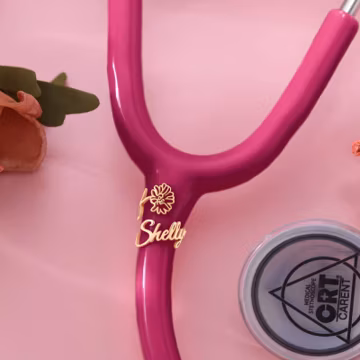 Personalized Stethoscope Birthflower Name Tag, Stethoscope Charms with ID Tag Accessories, Gift for Nurse, Doctor, Medical Assistant RN
