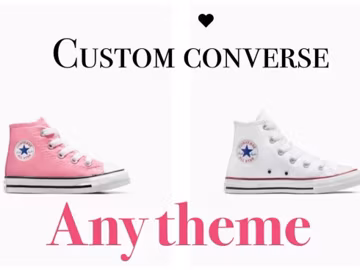 Custom bling converse, any theme converse bling birthday outfit, create your own shoes Converse shoes
