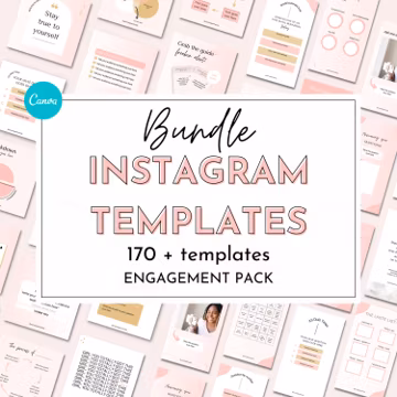 Instagram engagement booster, template bundle, Social media Canva templates, Instagram engagement post templates, Entrepreneurs Instagram