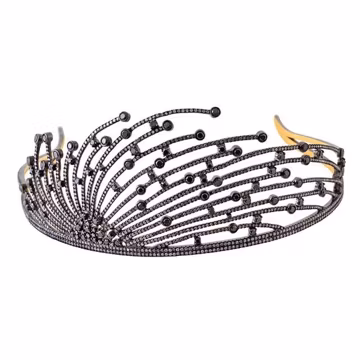 Wedding Diamond Tiara Crown, Sterling Silver 925(Wedding Special)