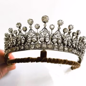 Wedding American Diamond Tiara Crown, Sterling Silver 925 Wedding Special
