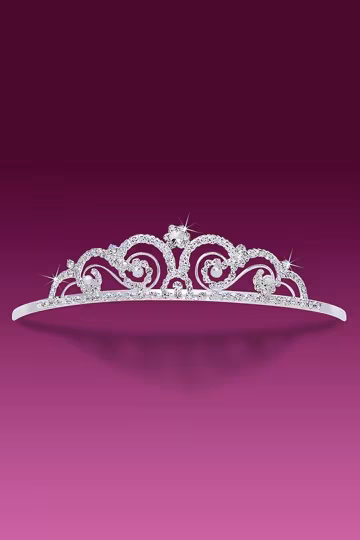 925 Sterling Silver Wedding Tiara Crown with American Diamonds, (Wedding Special).
