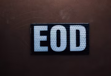EOD Reflective Patch | Laser Cut Tactical Badge | Hook Backing Military EDC Gear
