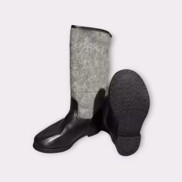 Vintage 1970s High Top Felt Boots, Size 46 USSR Soviet Winter Retro Footwear