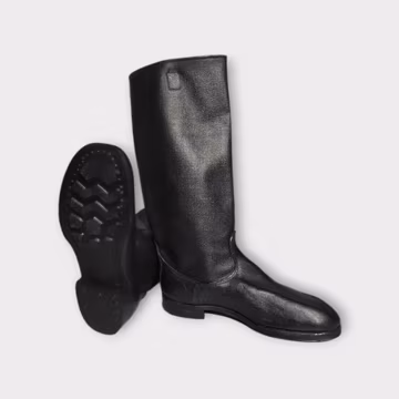 Vintage Tall Boots Size 49, Classic Tarpaulin Style, Rare Old Era Footwear, USSR Era