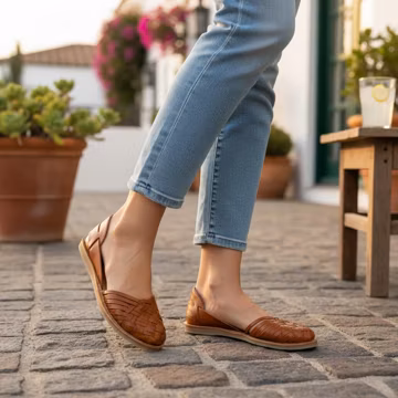 Mexican Leather Huarache sandals for Women, Mexican sandals, Mexican Shoes, leather sandals for women