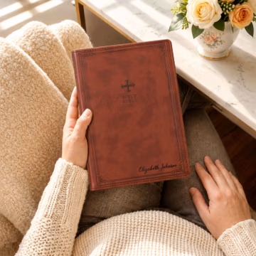Personalized NRSV Bible Catholic Edition, Custom Bible Name Engraved, Complete Catholic Bible, Christian & Baptism Gift for Men or Women