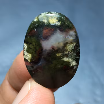 Moss Agate Cabochon 23x16x5 mm