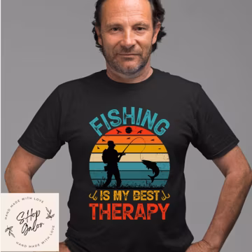 Fishing Is My Best Therapy Funny Shirt Gift, Adult Humor Sarcastic Shirt, Funny Women Outfit