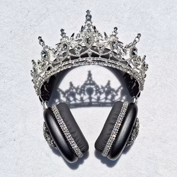 Silver Crown Headphones
