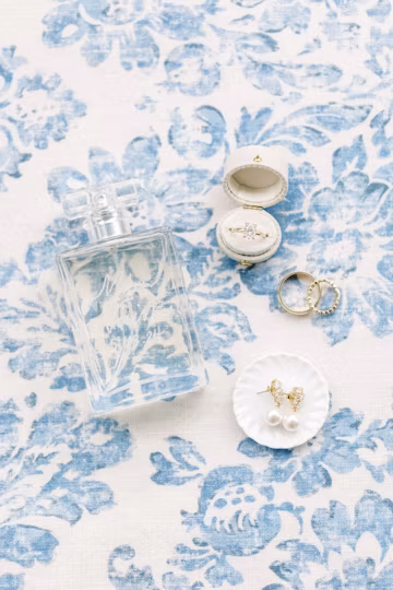 Mini flat lay styling plate, white porcelain ring dish, wedding prop supplies