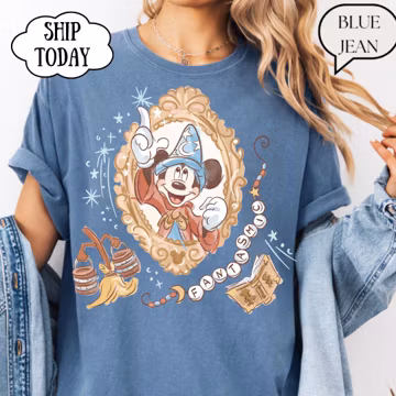 Fantasmic Sorcerer Mickey Shirt, Magical Wizard Mouse Graphic Tee, Disney Park Fan Shirt, Vacation Outfit Gift, Fantasmic Mickey Wizard tee