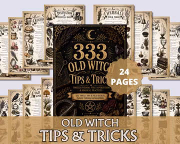 333 Old Witch Tips & Tricks Printable | Witchcraft Wisdom | Witchy Journal Insert | Book of Shadows