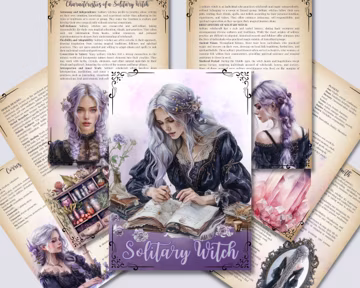 Solitary Witch Grimoire Pages: Printable Book Of Shadows (PDF)