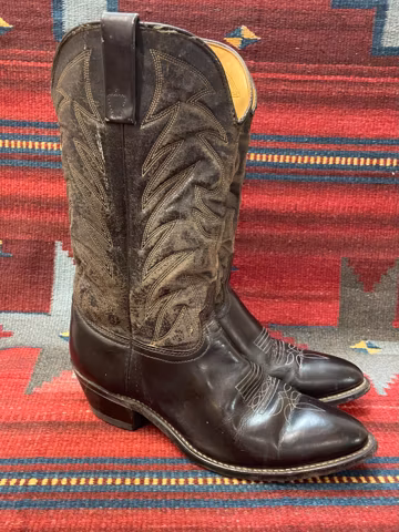 Men's Vintage Durango Black Western Cowboy Boots size 10 Made in USA