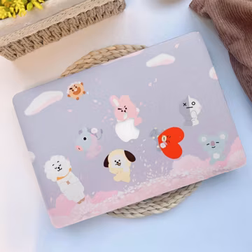Cute Anime Macbook Case Light Purple Cover for MacBook Air 2020, MacBook Air 13 M1/M2, MacBook Pro 13/15/16 inch, Retina Air MacBook 2021