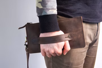 Clutch for men,Clutch with handle,Leather clutch bag,Mens clutch bag,Leather clutch purse,Wrist handle clutch