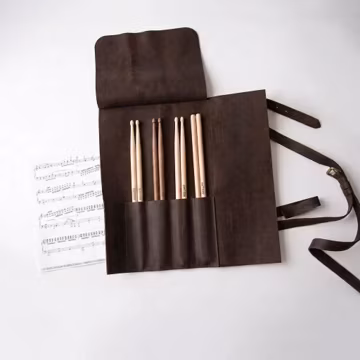 Personalized leather drumstick roll, Leather drumstick bag, Drumstick organizer bag, Custom drumstick case, Leather drumstick carrier bag