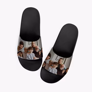 Custom Photo Slides: Personalized PVC Sandals, Unisex Gift