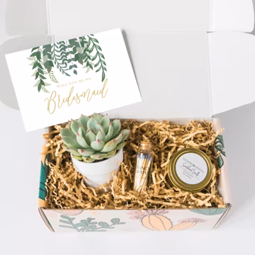 Will You Be My Bridesmaid - Bridesmaid Proposal Box - Bridesmaid Gift - Succulent Gift Box - Bridesmaid Proposal Card Bridesmaid Gift Ideas