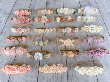 Gorgeous headbands for a lovely girl, baby wreath, infant headband, photoshoot prop, girl floral headband, baby halo, spring halo