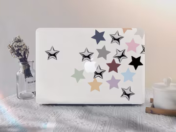 Colorful Star Cute MacBook Case New Macbook Pro 13 A2338 Macbook M2 M3 Air 13 A2681 Pro 14 A2779 Pro 16 15 14 13 Inch Unique Laptop Case