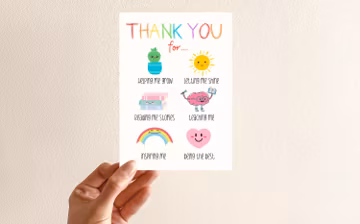 Teacher Thank You Cards Printable, Printable Teacher Greeting Card, Teacher Appreciation Card, Thank You For Helping Me, Instant Download