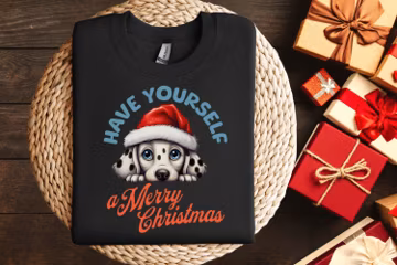 Dog Peeking Merry Christmas Sweatshirt, Dalmatian Christmas Shirt, Dog Holiday Christmas Crewneck, Dog Lovers Sweatshirt Holiday sweatshirts