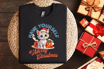 Cute Cat Merry Christmas Sweatshirt, XMAS Christmas Shirt, Cat Holiday Christmas Crewneck, Cat Lovers Sweatshirt, Pet Holiday sweatshirts