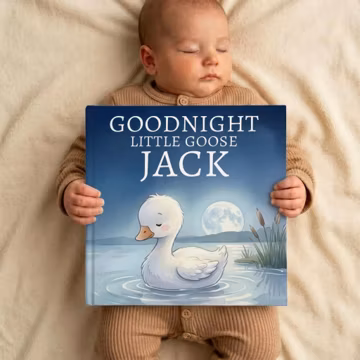 Personalized Goose Bedtime Lullaby Bedtime Book, Custom Silly Goose Baby Book, Goose Nursery Decor Gift, Goose Theme Baby Keepsake